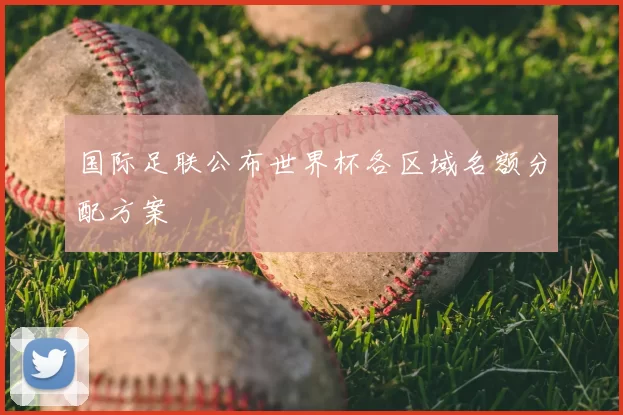 国际足联公布世界杯各区域名额分配方案