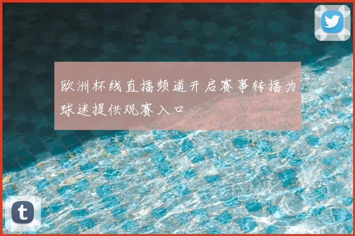 欧洲杯线直播频道开启赛事转播为球迷提供观赛入口